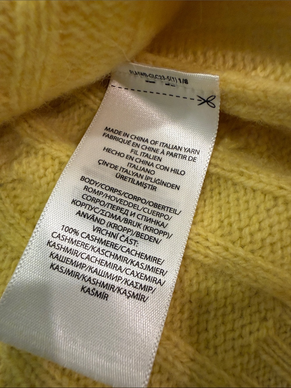 NWT Polo Ralph Lauren 100% cashmere women’s sweater size medium yellow - Picture 5 of 6
